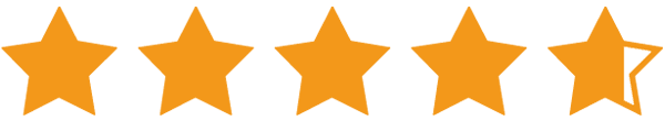Grafik einer 4,8 Sterne Bewertung von Google
